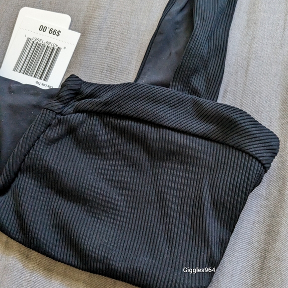 L*Space Lee Lee Frenchi Bikini Set Black Ribbed - Picture 5 of 14